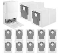 12 bolsas de polvo para Roborock S8 MaxV Ultra/S8 Max Ultra/Q Revo/Qrevo S/Qrevo Pro/Qrevo Slim/Qrevo MaxV/Qrevo Master/Qrevo Edge/Qrevo Curv 3L de gran capacidad para bolsas de aspiradora