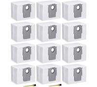 12 Bolsas de Repuesto Aspiradoras Compatibles con Roborock S8+/S8 Pro Ultra/S7 MaxV Ultra/S7 Pro Ultra/Q7+/Q7 Max+/Q5+/T8,Vacuum Cleaner Replacement Bags Accessories Set