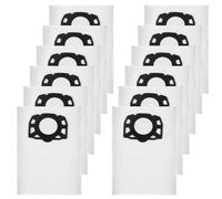 12 bolsas para aspiradora KFI 357 para Kärcher WD2 Plus / WD3 / KWD1 / KWD2 / KWD3 / WD3.200-WD3.800M / SE4001 / SE4002, compatibles con aspiradoras en seco y húmedo para Kärcher