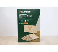 12 bolsas para aspiradora Parkside 20 litros - PFT 20 PNTS 1300 PWD 20-20L, color marrón 906-05 - para aspiradora seca y húmeda