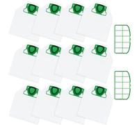 12 bolsas para aspiradora Vorwerk Kobold VK200 FP200 y 2 filtros de protección del motor