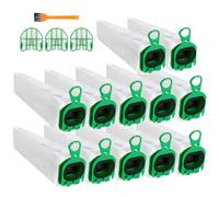 12 bolsas para aspiradoras inalámbricas Vorwerk Kobold VB100, con 3 filtros de motor y 1 cepillo. Compatibles con la aspiradora Vorwerk Kobold VB100, VB 100 y FP100.