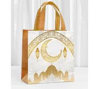 12 Bolsas Regalo Reutilizables Ramadan Mubarak, Bolsitas Para Regalos Con Asas Ramadan Kareem No Tejidas Para Ramadan Decoracion Eid Mubarak Decoracion Islam Fiesta