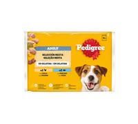12 bolsitas x 100 g Pedigree Pollo y Cordero Gelatina en Bolsita para Perros ¡Pack ahorro!