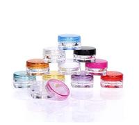12 botellas cuadradas de plástico transparentes vacías recargables de 5 g/5 ml/0.17 onzas, tarros de almacenamiento para crema, bálsamo labial, ungüentos, loción, cosméticos, embalaje de viaje, crema
