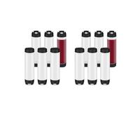 12 Botellas Exprimibles para Condimentos de 16 Onzas, Botella Exprimible de Plástico Invertida para Salsas, Dispensador de Válvula con Punta