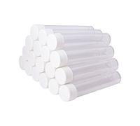 12 botellas vacías de plástico transparente de 25 ml con tapa de rosca blanca para experimentos científicos