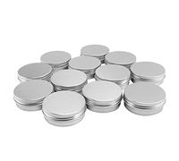 12 botes de 50 ml de capacidad de 50 ml, pequeños tarros vacíos para cosméticos, velas, latas