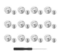 12 Botones de Repuesto Ajustables, botones para vaqueros, botones desmontables vaqueros, metal, 17 mm, para Pantalones, Mezclilla Sin Costura, Vaqueros, Pantalones Ajustados