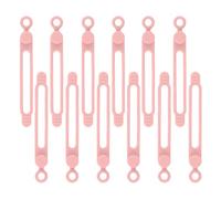 12 bridas de silicona rosa, organizador de cables elásticos multiusos para agrupar y sujetar, oficina, hogar, cocina, escuela, organización de viajes
