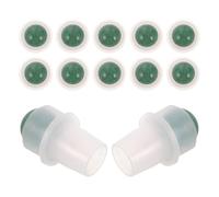 12 Cabezales de Bola de Jade Verde para Botellas Rellenables | Recambio para Frascos Roll-on, Inserto de Pp, Uso en Viaje y Aromaterapia