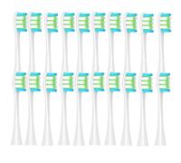 12 cabezales de repuesto, compatibles con Oclean Flow/X/X PRO/Z1/F1/One/Air 2/SE, cerdas suaves para aspiradora (20 unidades, blanco, verde y azul, talla única)