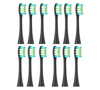 12 cabezales de repuesto, compatibles con Oclean Flow/X/X PRO/Z1/F1/One/Air 2/SE, cerdas suaves para aspiradora (12 unidades, negro, talla única)