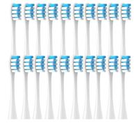 12 cabezales de repuesto, compatibles con Oclean Flow/X/X PRO/Z1/F1/One/Air 2/SE, cerdas suaves para aspiradora (20 unidades, blanco-azul, talla única)