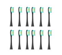 12 cabezales de repuesto for cepillo de dientes eléctrico Oclean X/X PRO/Z1/F1/One/Air 2/SE Sonic Soft(12pcs black)
