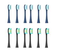 12 cabezales de repuesto for cepillo de dientes eléctrico Oclean X/X PRO/Z1/F1/One/Air 2/SE Sonic Soft(6 dark blue 6 black)