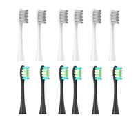 12 cabezales de repuesto for cepillo de dientes eléctrico Oclean X/X PRO/Z1/F1/One/Air 2/SE Sonic Soft(6 grey 6 black)