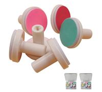 12 cabezales de repuesto para amoladora de uñas de bebé, 6 granos diferentes, accesorios de pulido suave, higiénicos, fáciles de limpiar, cabezales de amoladora de uñas para bebés