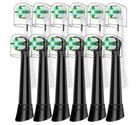 12 Cabezales de Repuesto para , Cabezales de Cepillo para Io 2 3 4 Series de Cepillos de Dientes Eléctricos, Cerdas Ultra Finas, Suaves con las Encías, y Negro
