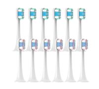 12 cabezales de repuesto sellados al vacío for cepillos de dientes eléctricos sónicos Xiaomi Mijia T300/T500/T700, con cerdas suaves y boquillas.(6Blue 6Pink)