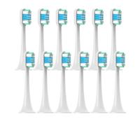 12 cabezales de repuesto sellados al vacío for cepillos de dientes eléctricos sónicos Xiaomi Mijia T300/T500/T700, con cerdas suaves y boquillas.(12pcs Blue)