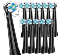 12 cabezales IO compatibles con Oral b iO 3/4/5/6/7/8/9/10, cabezales de cepillo de dientes IO compatibles con Oral B para una limpieza profunda (negro)