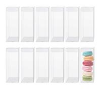 12 cajas de regalo de PVC transparente rectangulares de plástico para bodas, cumpleaños, fiestas de Navidad