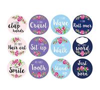 12 calcomanías de mes para fotografía de bebé, tarjeta conmemorativa de número de milla, calcomanía conmemorativa para recién nacidos, accesorios de fotos, calcomanías mensuales, acabado mate, sin