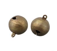 12 campanillas de viento de cobre de latón antiguo para bricolaje, mini cascabeles de metal, decoración de jardín, acentos del hogar, manualidades, collar de mascotas, campanas de boda, festival