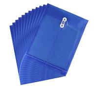 12 carpetas impermeables A4 para documentos de oficina, documentos, carpetas, con cordón, 30,5 x 22,8 cm, para oficina, escuela, documentos de tamaño justo, incluye