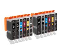 12 Cartuchos de tinta para Canon PIXMA MG8170, MG8250