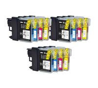 12 Cartuchos de tinta (Set) para Brother DCP-6690CW DCP-J715W MFC-490CW