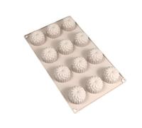 12 cavidades grandes flores mousses moldes para pasteles alimentos silicona chocolate postre molde para hornear Family Geting Baking Backware creativo molde de postre de flores