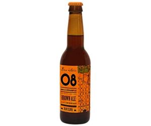 12 × Cerveza Birra Artesana 08 Eixample Brown Ale (Caja de 12 Botellines de 33 cl)