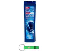 12 champú Clear Cura Quotidiana Men para todos los tipos de cabello y cuero cabelludo, champú de cuidado diario de 225 ml + llavero Beni Culinari gratuito