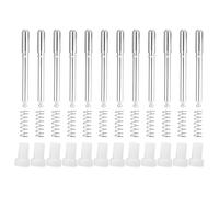 12 cierres de acero para ventana, cierres de émbolo con sistemas de resorte, pequeños retenedores de seguridad para ventana espacial, clips de pantalla para espacio