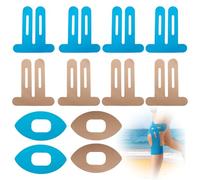 12 cintas de kinesiesiotapes precortadas para rodillas, cintas de kinesiología precortadas para apoyo muscular, cinta de kinesio para rodillas deportivas, 8 K + 4 ovales, cinta de kinesiología