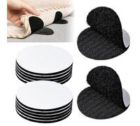 12 cintas de puntos de velcro resistentes, autoadhesivas, almohadilla adhesiva redonda fuerte de doble cara, cinta adhesiva adhesiva adhesiva para la escuela, el hogar, la oficina, alfombra, pared y