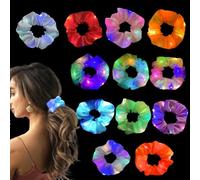 12 Cintas Luminosas para el Pelo, Gomas Luminosas, Accesorios para el Cabello con 3 Modos de Luz, Accesorios Luminosos para el Cabello para Carnaval, Fiestas de Año Nuevo