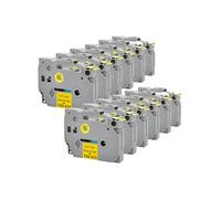12 cintas Veson compatibles con TZe-631 tze631 tz-631 tz631 Brother P-Touch cintas de 12 mm x 8 m cinta laminada para PT-1000 1010 1080 PT-H105 PT-E110 PT-P300BT PT-H100LB PT-H100R - Negro sobre