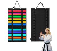 12 cinturones de karate, soporte de exhibición de cinturones de artes marciales, organizador de cinturón de taekwondo para deportes de karate, principiantes, amantes profesionales, estudiantes