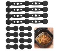 12 Clips Magnéticos de Silicona para Air Fryer, Imanes para Freidora de Aire que Fijan Papel de Horno, Reutilizables, Resistentes al Calor, Accesorios para Cestas Metálicas Compatible con Cosori Ninja