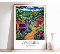 12 Colombia Print Colombia Travel Poster South America Travel Art Tropical Decor Botanical Art A4 Poster on Canvas - Inspirador Motivacional Arte de la pared Vida diaria Cita alentadoras frases corta