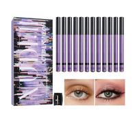12-Color Eyeshadow Stick Set, Blendable Shimmer & Glitter Eye Shadow Crayons, Multi-Color Cream Eyeshadow Sticks for a Bold Multi-Dimensional Eye Look, Long-Lasting Eye Makeup