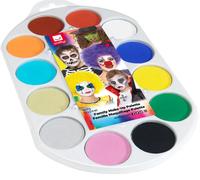 12 Color Fx Paleta de Maquillaje a base Agua Pintura Facial Set Con Aplicadores