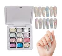 12-Color Long Lasting Highly-Pigmented Pot Gel Nail Polish Palette | Professional DIY manicure set featuring rich opaque shades and a smooth formula for chip-resistant salon-quality