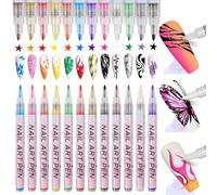 12-Color Professional Nail Art Pen Set for Beginners, Nail Art Pens for Painting Nails