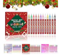 12 Colores BolíGrafo De UñAs Nail Art 3d, 2026 Nuevo12 Colors Nail Art Pens Set, Juego De 12 Rotuladores Para Nails Arts, Punta Fina De 0,5 Mm, PortáTil Y De Secado RáPido (Set B)