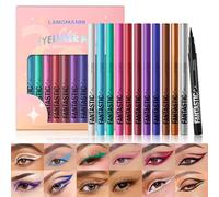 12 Colores Mate Líquido Eyeliner Set, Colorido Lápiz Eyeliner, Ultra Precisión, Secado Rápido, Resistente a las manchas, Suave Impermeable Líquido Eye Liner Maquillaje Kit de Regalo