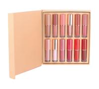 12 Colores Pintalabios Líquido Permanente Rosa Nude Brillo de Labios, Labiales Liquidos Mate Larga Duracion, Hidratante Rojo Gloss Labios Set Maquillaje para Mujer Regalo Cumpleaños San Valentín
